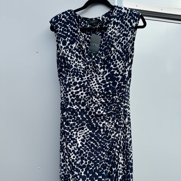 Lauren Ralph Lauren Sleeveless Ruched Wrap Dress – US 8 / FR 40 / IT 42 - Picture 1 of 3